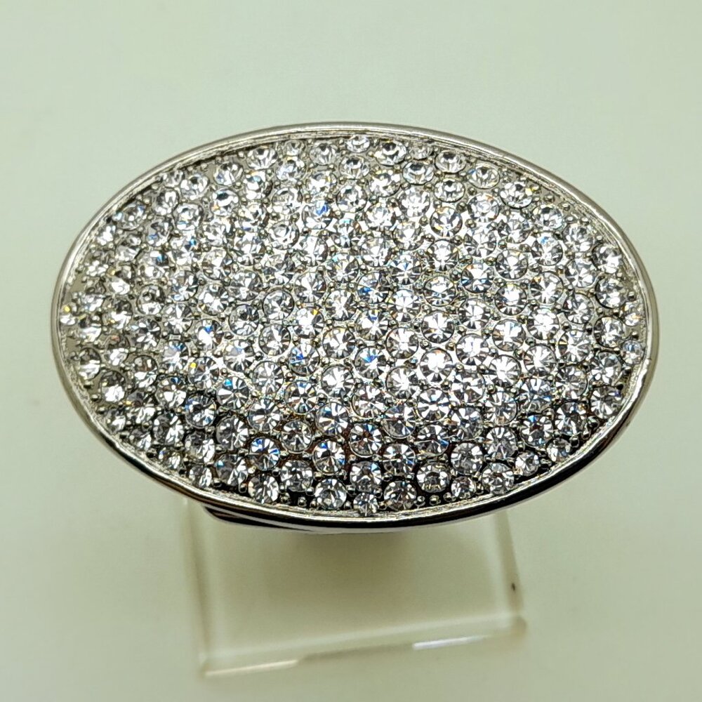 fashion Unisex style western classic Belt Buckle Silver Metal crystal rhinestone